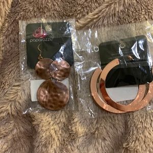 Two pairs of rose gold earrings! Brand new